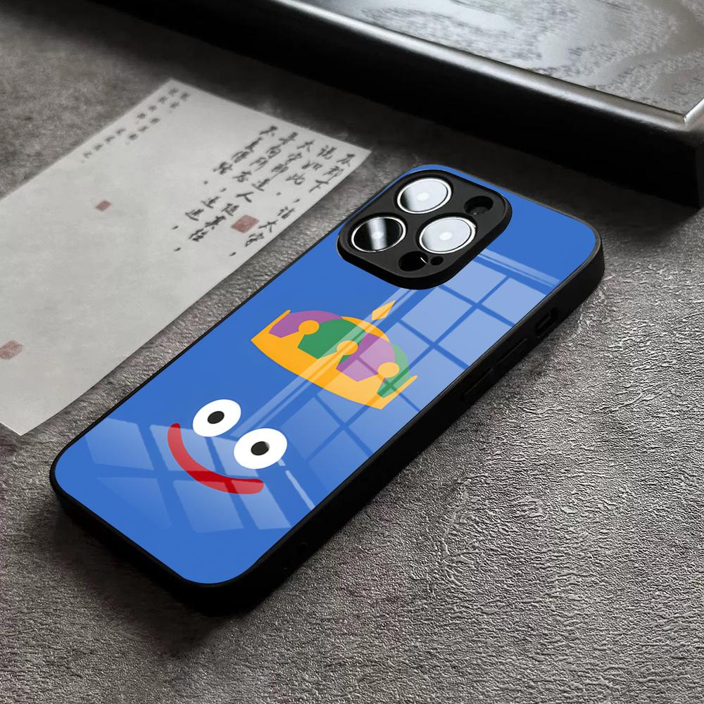 D-Dragon Quest Слайм Чехол для телефона Для iPhone 17 Pro Max 14 Pro 15 12 11 13 Mini X XR XS 16 Plus SE Стеклянная крышка