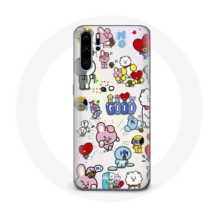 Case for Huawei P30 BTS Bangtan Sonyeondan BT21 Van Tata Chimmy Cooky Rj Koya Mang And Shooky