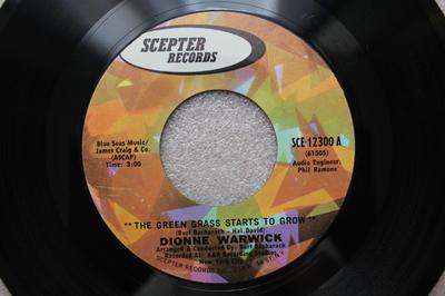 7-дюймовая пластинка DIONNE WARWICK Green Grass Starts To Grow They D SCE12300 SCEPTER 1970 США SoulFunk Б/у