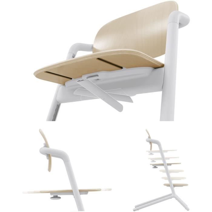 CYBEX - Растущий стульчик - Набор 3-в-1 - LEMO 2 - Белый/Дерево - Регулируемый по высоте и глубине - В комплекте набор для младенца