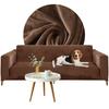 Couch Cover 3-Seater Sofa, Sofa Bed, Brown Velvet