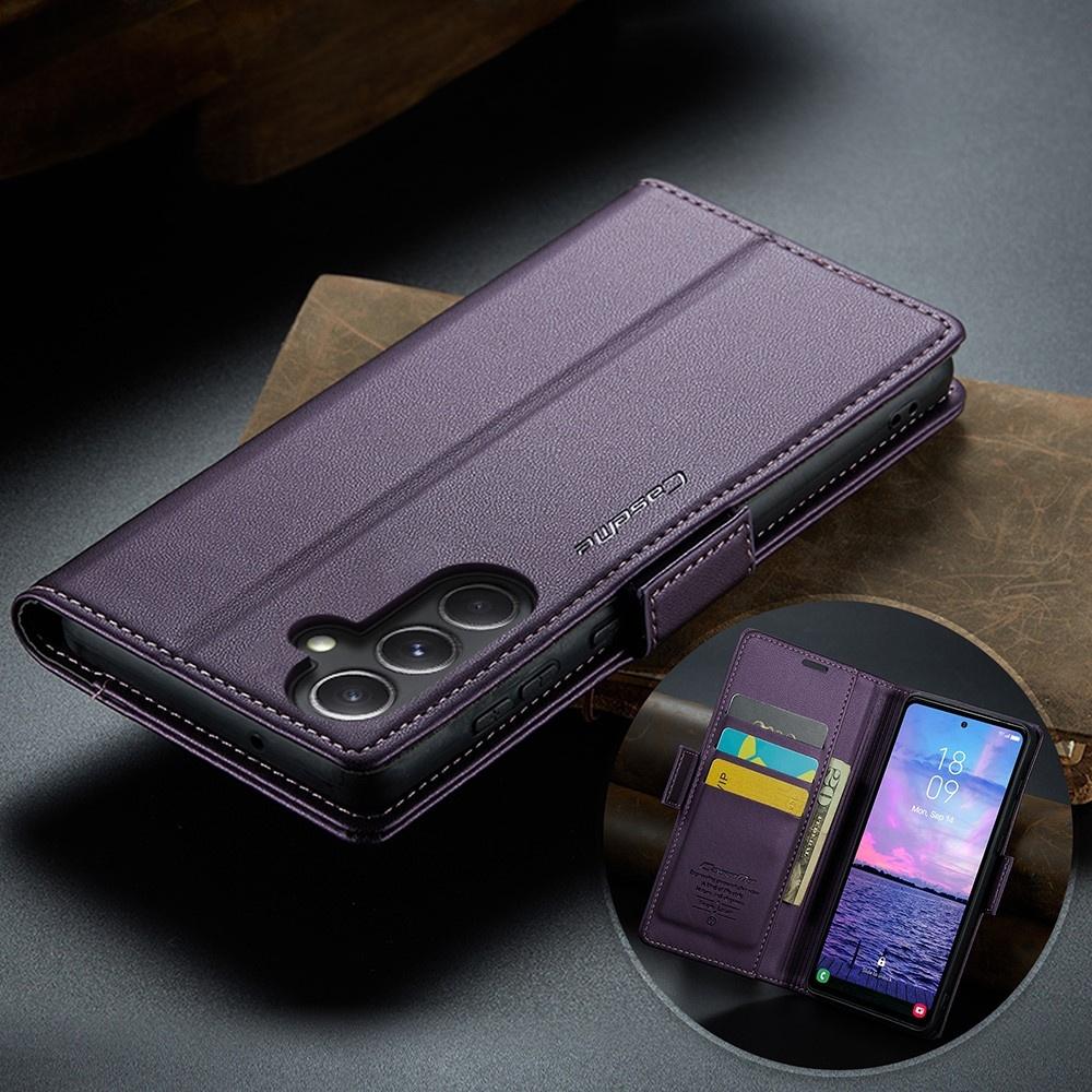 Flip case for Samsung Galaxy S23 FE, CASEME Wallet, purple + 9H glass