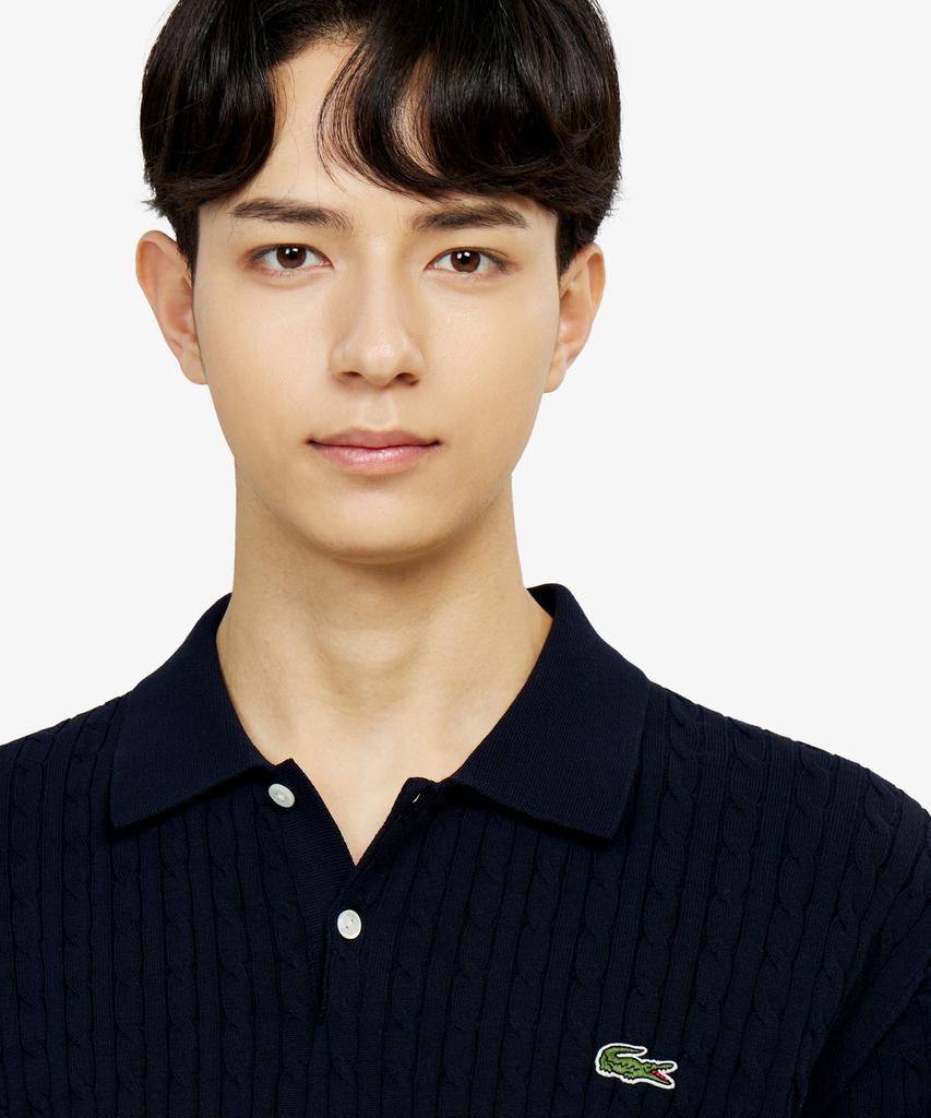 LACOSTE Мужской вязаный поло с коротким рукавом Ph368E-56G 166