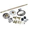 740mm Go Kart Rear Axle Assembly Wheel Brake Kit Master Hub Disc Rotor T8F Chain Sproket for Mini Kid ATV QUAD Drift Trike Buggy