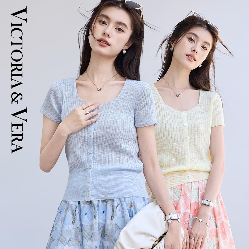 Summer Candy Colored Knitted Shirt