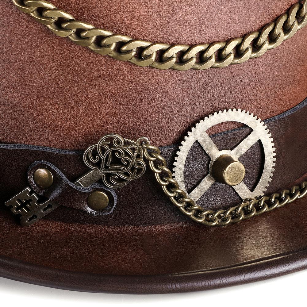 Steampunk Retro High Top Magic Gentleman Top Hat Halloween Punk Party Cosplay Costume Accessories