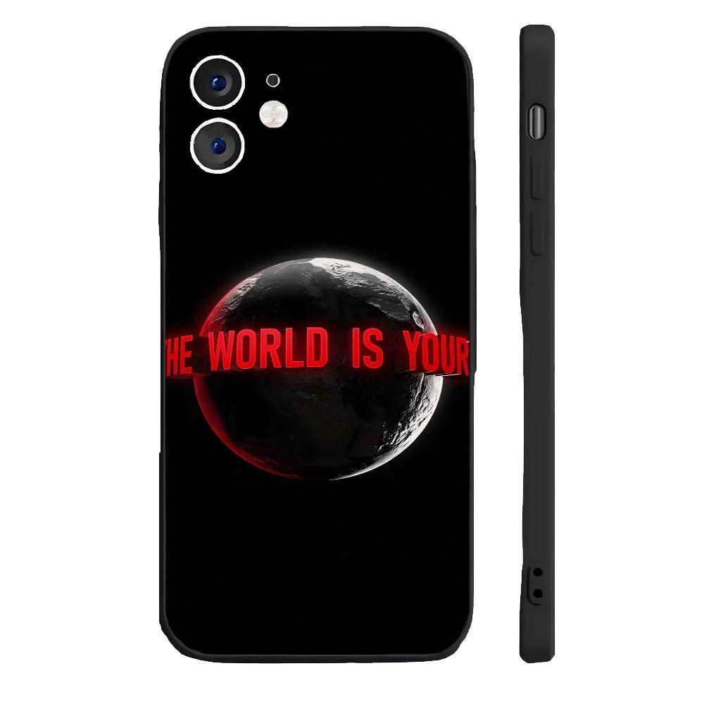 Чехол для телефона T-Tony M-Montana S-Scarface для iPhone 17 16 15 11 12 14 13 Pro Max Mini X XR 7 8 Plus SE4 17E Ударопрочный Мягкий Чехол