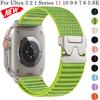 Нейлоновый ремешок для Apple Watch Series 11 10 46мм 42мм Ultra 3 2 49мм Дышащий браслет IWatch 9 8 7 6 5 3 SE 45мм 41мм 44мм 40мм