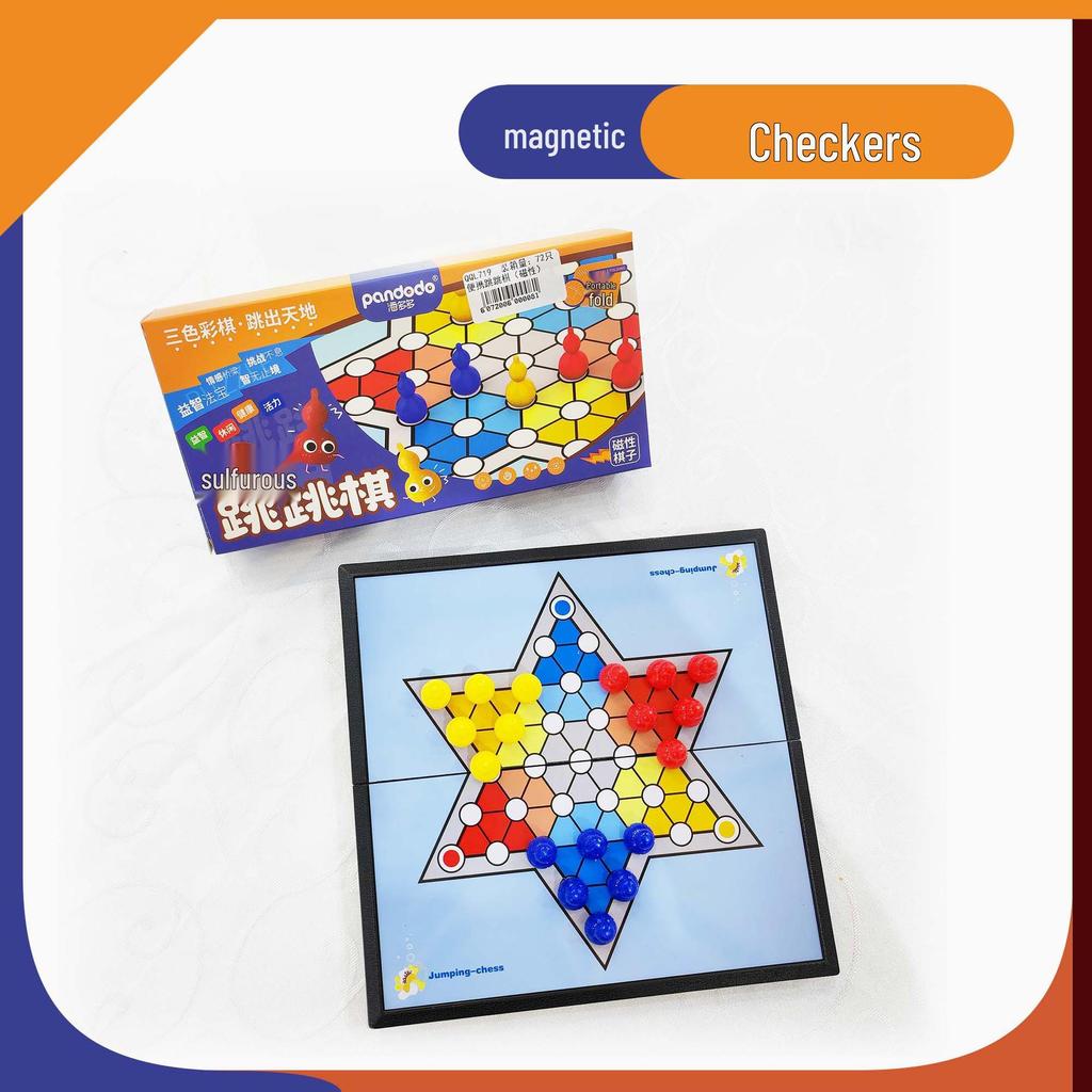 Портативная складная магнитная игра Лудо и Гомоку Шахматная игрушка