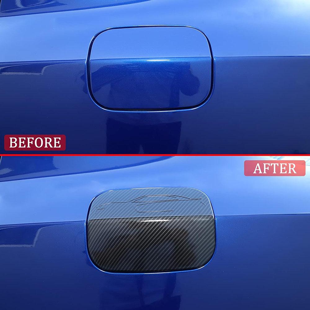 Накладка на крышку лючка бензобака в стиле карбонового волокна для Dodge Charger 2015-2023