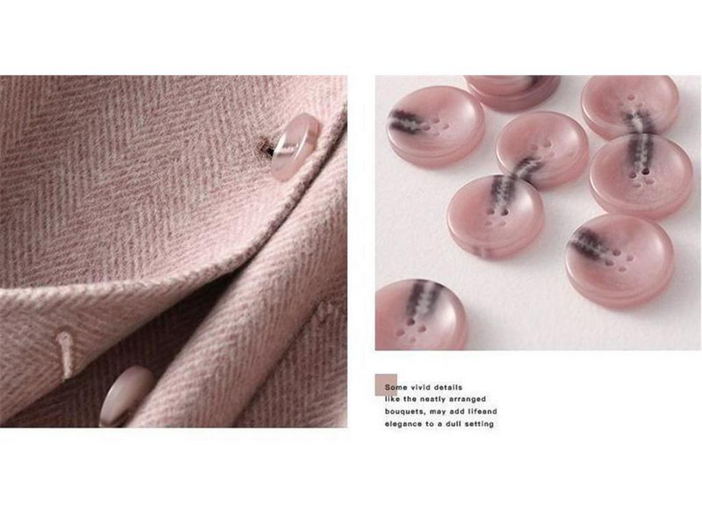 2025 Women's Petite Wool-Blend Herringbone Coat - Mid-Length, Loose, Slimming, Stylish for Spring & Autumn Fashion Trends