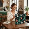  Christmas Printed Tote Bag Fashion Large Capacity Handbag for Holiday Use