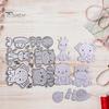 Metal Cutting Die DIY Cute Handmade Elephant Cat Dog Shape Embossing Stencil Cutting Die for Greeting Card