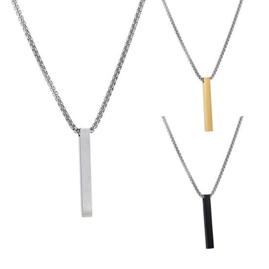 Мужское ожерелье из нержавеющей стали, однотонная цепочка, мужской кулон, подарок