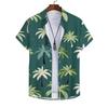 Мужская рубашка Green Palm Vintage с принтом 3D, высококачественная мужская одежда, свободная рубашка большого размера, модная повседневная рубашка с короткими рукавами