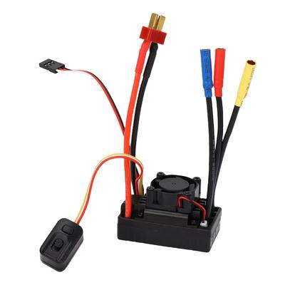 60A ESC для радиоуправляемой машины с охлаждающим вентилятором Бессенсорный бесщеточный электронный регулятор скорости для 110 масштаба Короткий