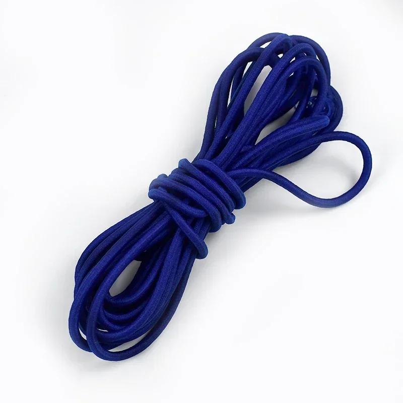 5/10/20 м 4 мм Многоцветная эластичная лента Круглая резинка для волос Банджи Шнурок для шляпы Резинки Одежда Пружинный шнур Швейная косая бейка