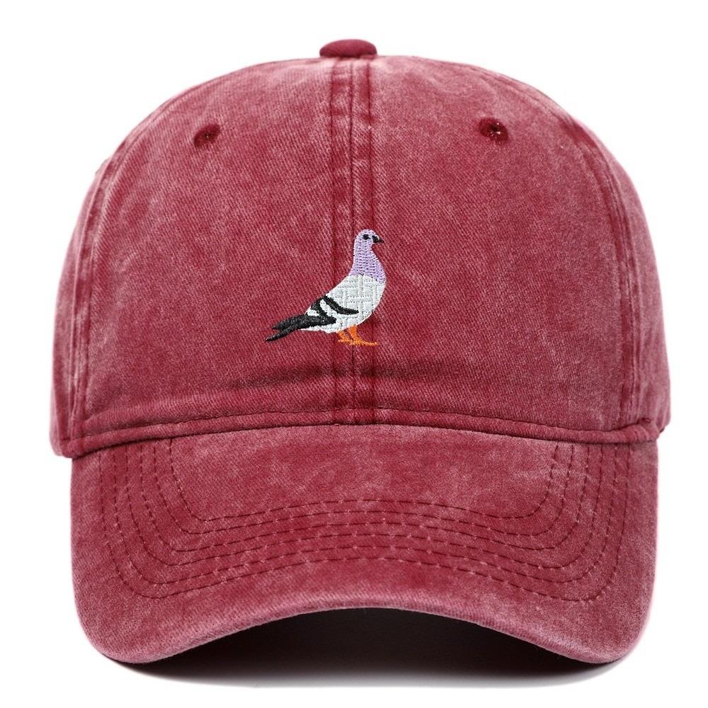 Pigeon Embroidery Pattern Baseball Cap Casual Sunscreen Hats Fashion Baseball Hats All Seasons