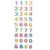 Glitter Epoxy Stickers - MEGACREA DIY - Numbers and Symbols - 36 Pieces - Multicolor - H 1.4-1.5 Cm