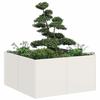 VidaXL Planter White 80x80x40 Cm Cold-rolled Steel 860739