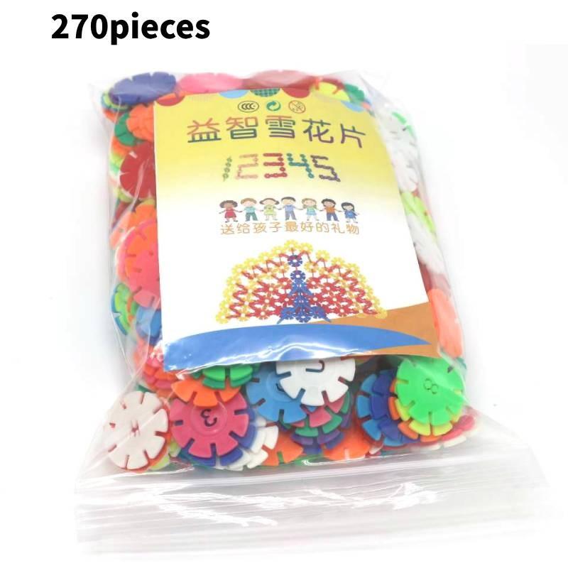 Baby Educational Plastic Snowflake Building Blocks Set For Toddlers And Creative Play