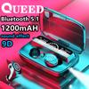 New Bluetooth Wireless Headset TWS Aperture Breathing Light 5.1LED Number Shows Touch Good Sound Quality