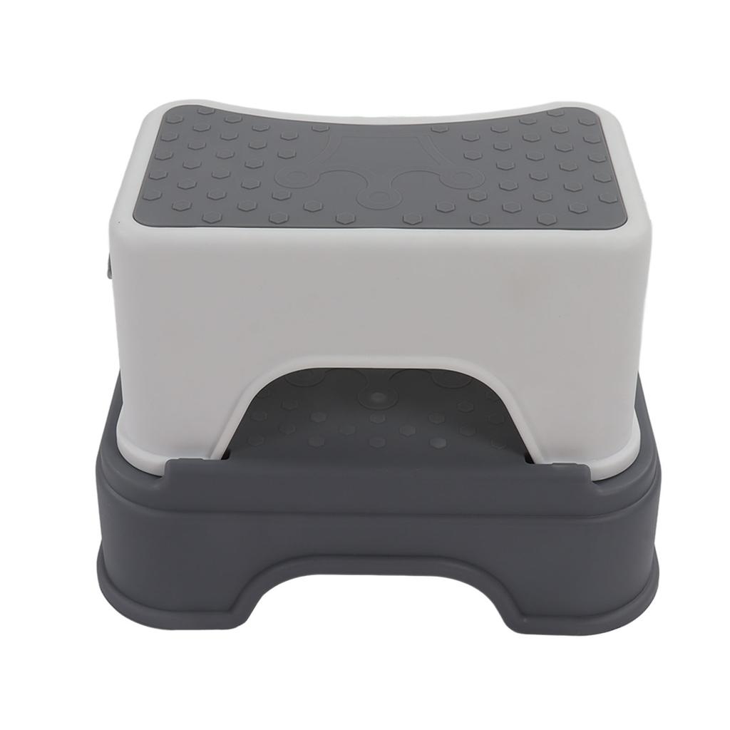 Kids Step Stool Double Antiskid Height Adjustable Widened Base Ergonomic Toddler Step Stool 2 Layer