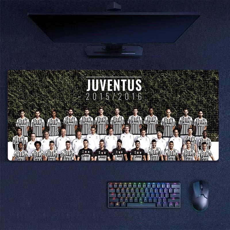 Коврик для мыши Juventus, Большой игровой коврик для стола, Нескользящий коврик для мыши XXL для ноутбука и планшета, Игровой коврик для мини-ПК со прошитыми краями