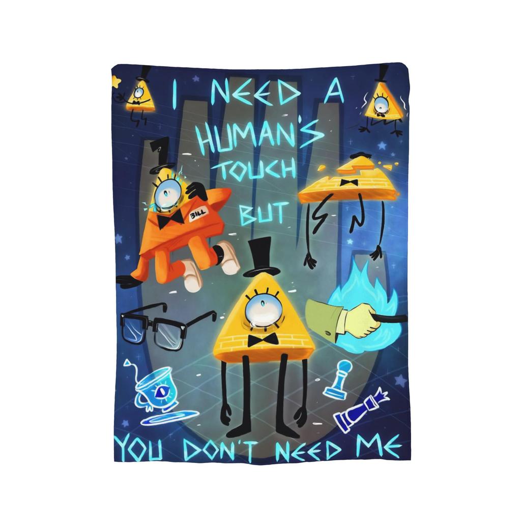 Bill Cipher Gravitys Falls blanket Velvet Textile Decor Portable Warm Throw blanket for Bed Office Bedding Throws