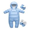 Комбинезон для младенца на холодные месяцы [Reegoo Peter] Мальчики, Пальто, Одежда, Ромперы, Комбинезоны, Одежда, Водонепроницаемый, Флис, Теплый, Синий, 66, 3-6