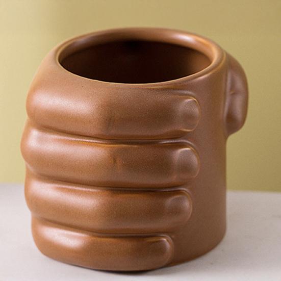 Кофейная кружка 330 мл Креативная кружка в форме кулака Забавная чашка для воды для кофе, горячих напитков Современная керамическая посуда для напитков Подарок для друзей