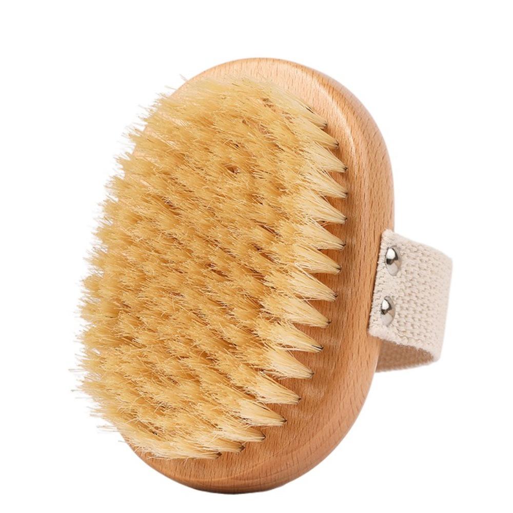 Long Handle Back Scrubber Soft Hair Swine Bristle Bath Brush Durable Bamboo Bath Brush  Home