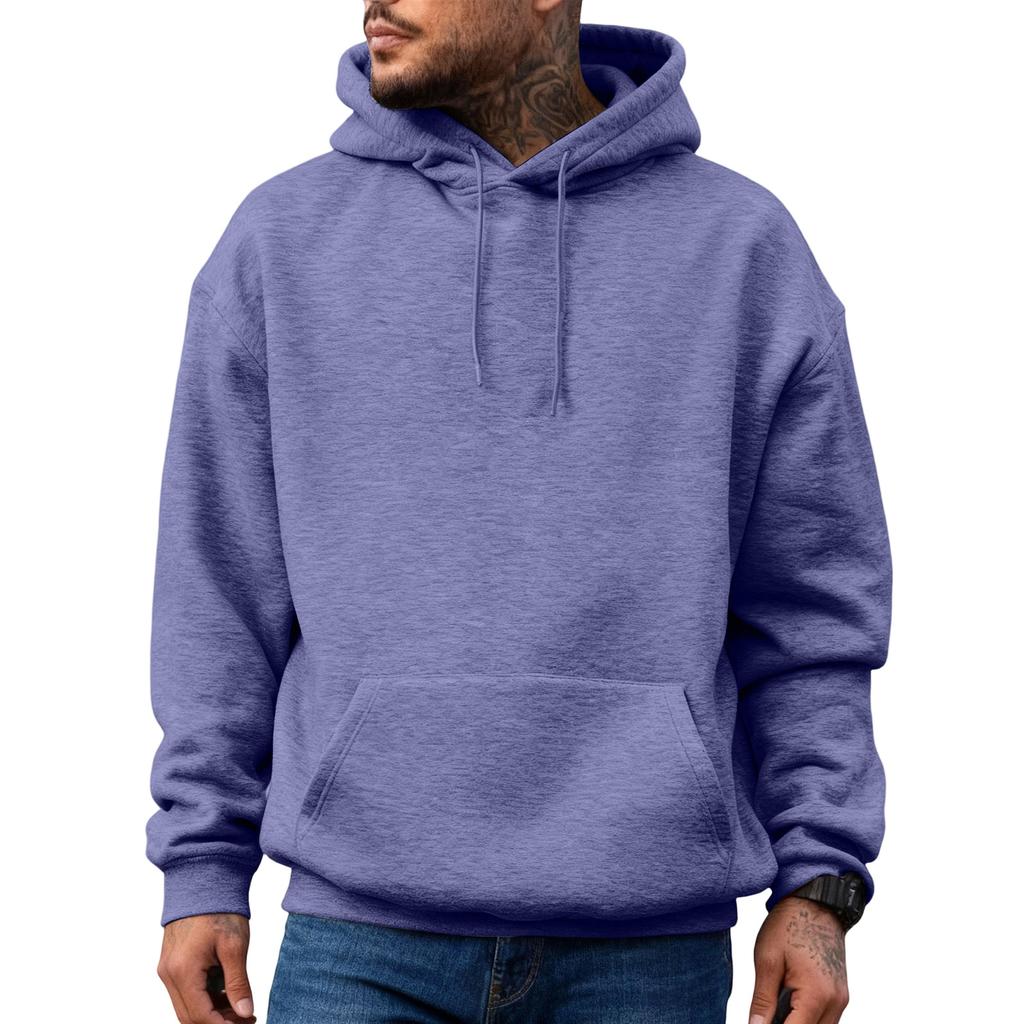 Men's Japanese Hoodie American Solid Color Long Sleeves Hooded Hood Hoodie Hoodie