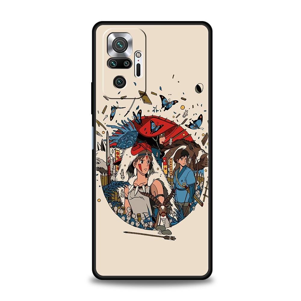 Totoro Spirited Away Miyazaki For Xiaomi Redmi Note 11 10 8 Pro Case 10S 9S 9 9T 8T 9C 9A 8A 7 K40 Gaming K50 11T 5G Phone Cover