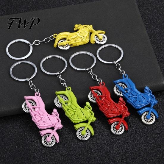 Retro Motorcycle Keyring Keychain Pendant Design Zinc Alloy Key Chain with Enthusiast Gift Metal Buckle Lightweight Holder Backpack Car Accessory
