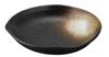 Tableware East Medium Plate 17cm Black Bizen Katakuchi Kushime Japanese Tableware