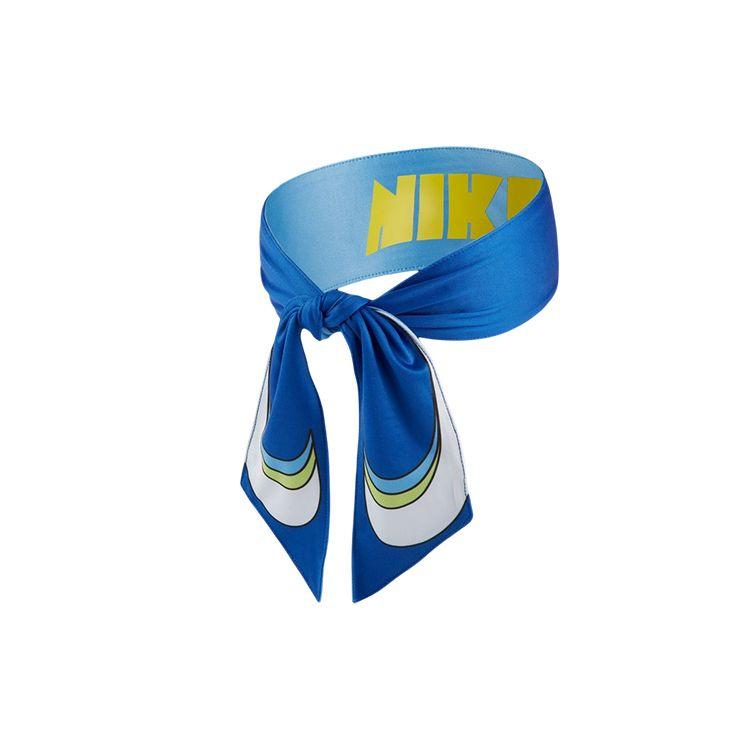 Nike Реверсивная повязка на голову с принтом логотипа, унисекс, синяя DV4421-412