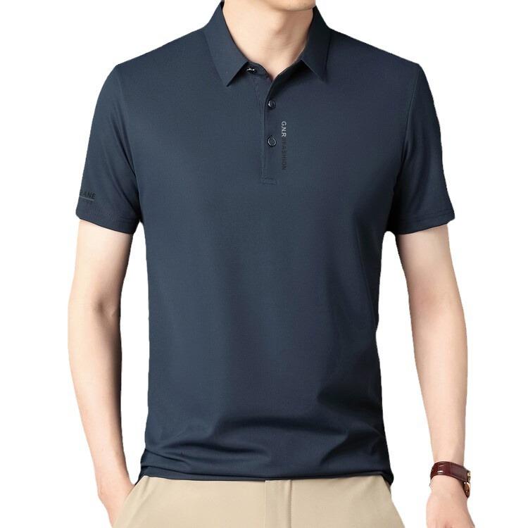 Футболка мужская с коротким рукавом, высококачественная вафельная повседневная тонкая средняя и зеленая универсальная мужская не требующая глажки универсальная одежда