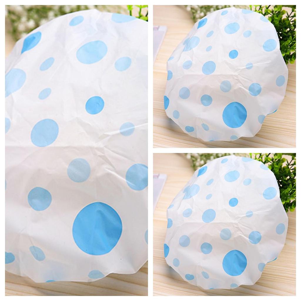 Водонепроницаемая прозрачная шапочка для душа для ванной с узором точки, предметы для ванной комнаты