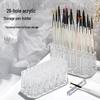 Acrylic Makeup Brush Organizer: 26-Hole Transparent Book Storage Box with Large Capacity for Drying & Eyeliner Display.