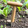 Wooden Handle Plant Hole Digger for Planting 2025 New Pointed Soil Hole Digging for Sowing Seeds