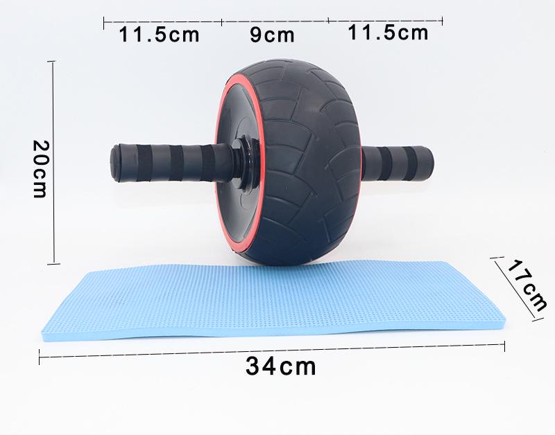 Non-Rebound Ab Wheel: Rubber Abdominal Muscle Roller for Fitness Training