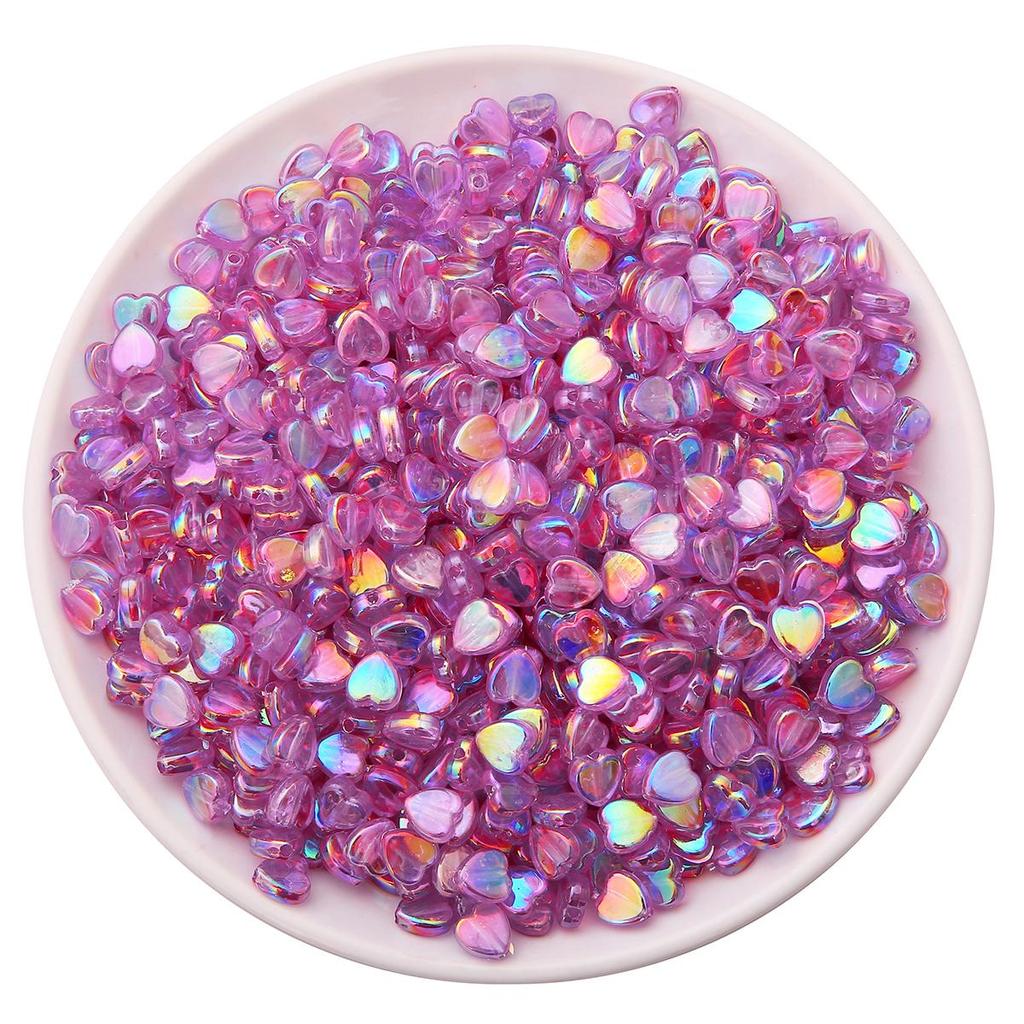 100 шт. AB цвет пятиконечная звезда в форме сердца акриловые свободные бусины-разделители для изготовления ювелирных изделий