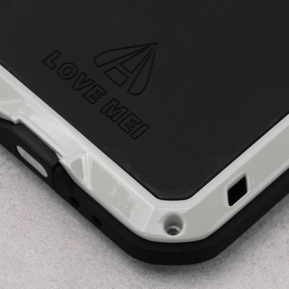 Love Mei iPhone 12 Case, Armored with Glass, Gray