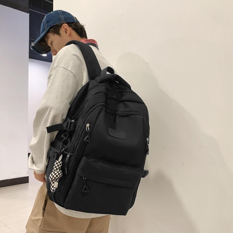 Рюкзак женский младший старший школьник школьный рюкзак однотонный рюкзак большой емкости