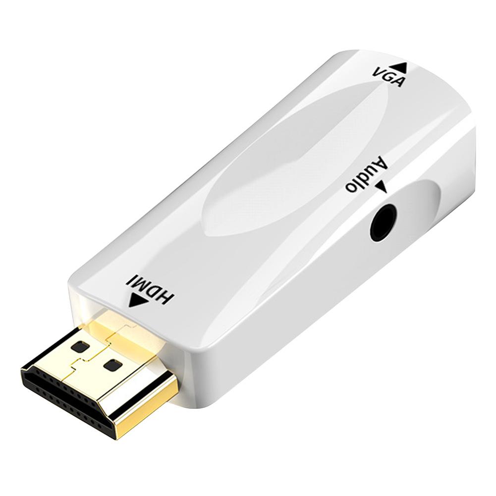 Кабель-конвертер HDMI-совместимый в VGA HD 1080P Цифровой Аналоговый Адаптер с Аудиоразъемом 3,5 мм для Наушников для ТВ ПК Ноутбука