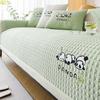 Summer Cool Feeling Sofa Cushion Light Luxury Ice Silk Sofa Cover Cartoon Panda Embroidered Sofa Cushion Living Room Home Decor