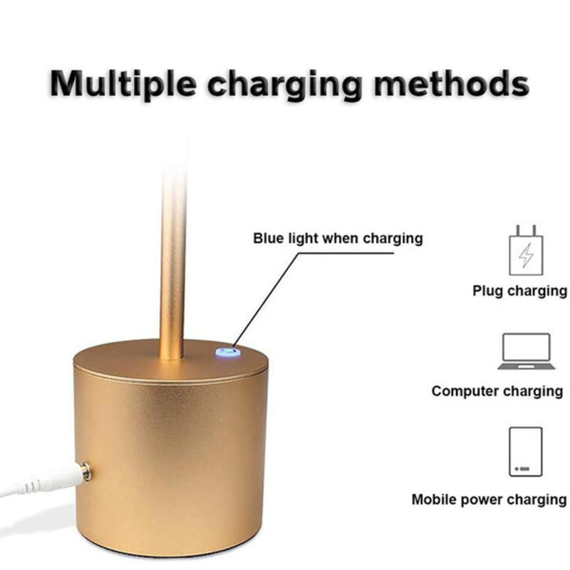 Wireless LED Table Lamp, Portable Rechargeable Energy-Saving USB Desk Lamp,