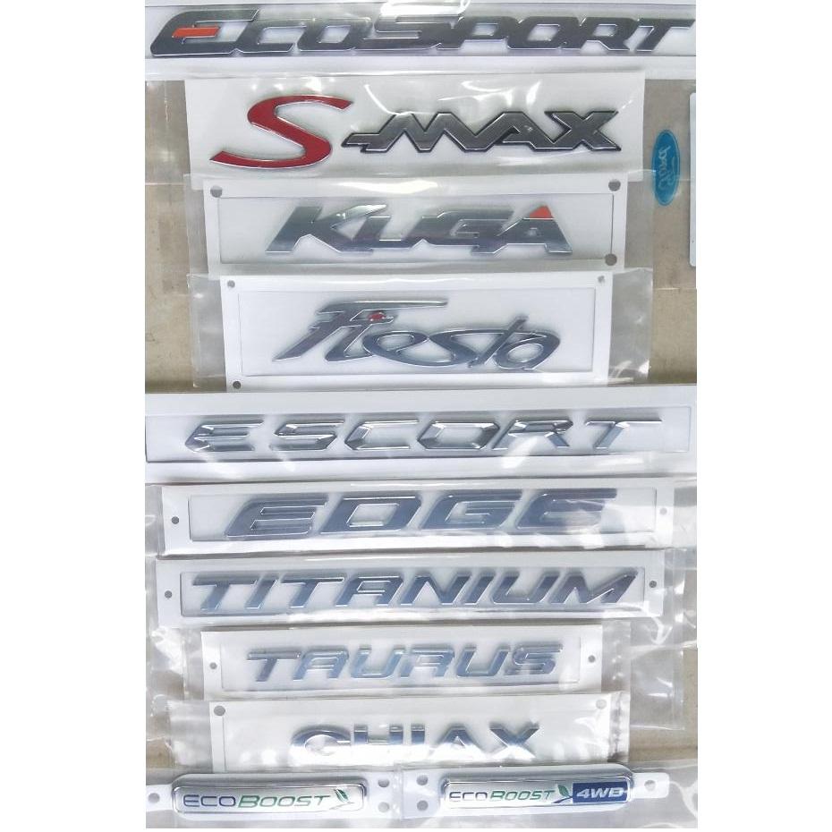 XXUI3 Chrome Trunk Letters for Ford EcoSport S-MAX C-MAX KUGA Fiesta ESCORT EDGE TITANIUM Emblem ECOBOOST 4WD Emblems Badges