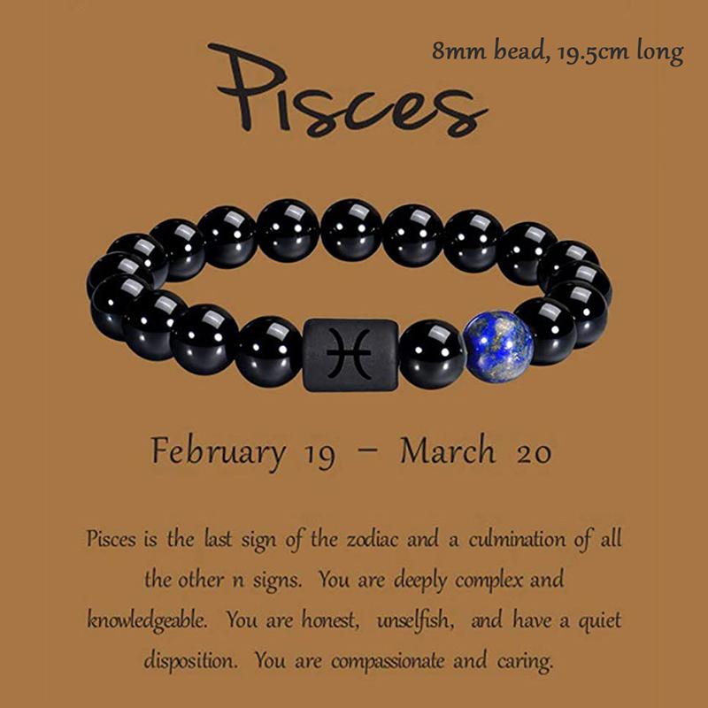 12 браслетов созвездий Homme, браслеты со знаками зодиака, креативный эластичный браслет из бисера для женщин и мужчин, ювелирные изделия для пар, подарки